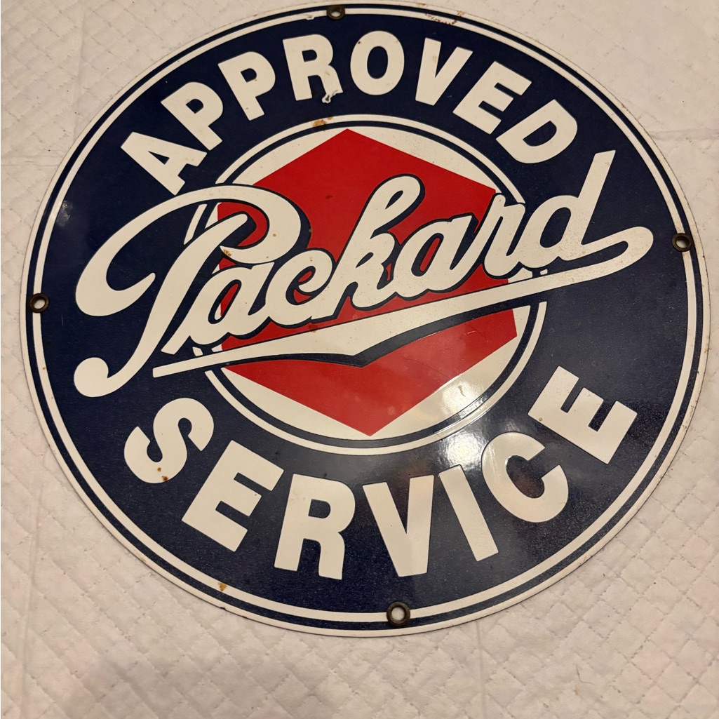 Packard Approved Service Sign